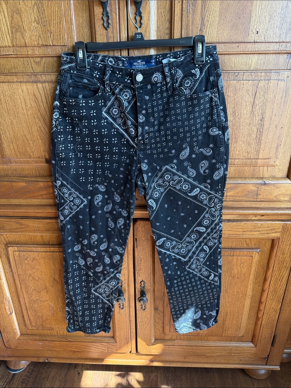 Black Bandana-Print women’s Jeans